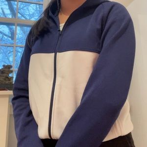 Color blocked zip up